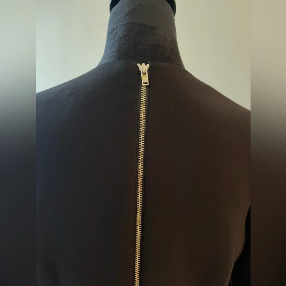 Maggy London, Black Dress w/ Puff wrist sleeves, Size 8, like new - Picture 6 of 8